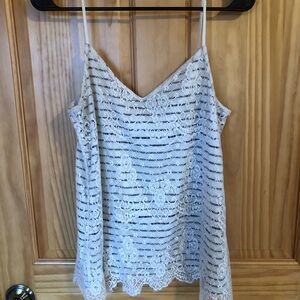 White Lace Spaghetti Strap Top